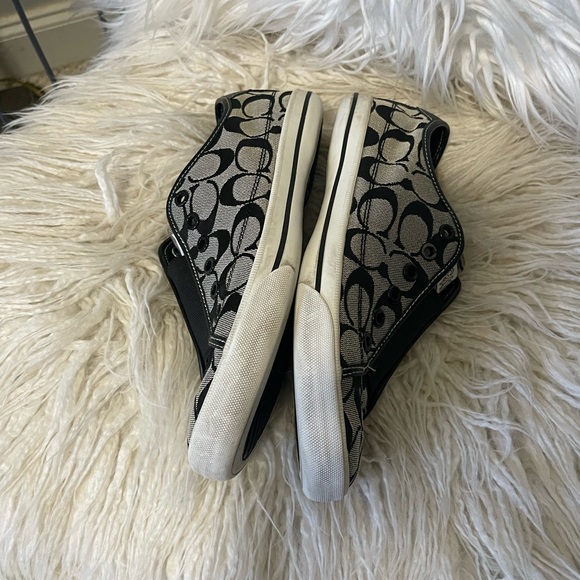 Coach Black and White Sneakers with Signature Design
Pattern. - Picture 3 of 11